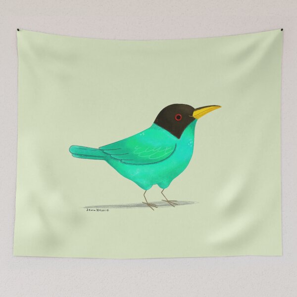 Item preview, Green Honeycreeper designed and sold by julianamotzko.