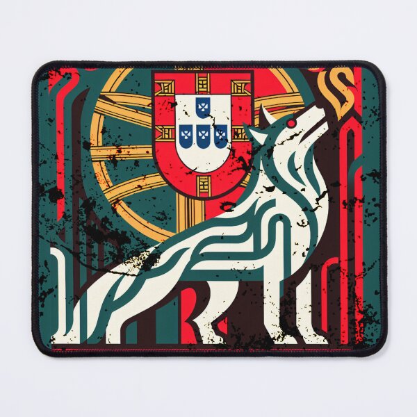 Item preview, Portuguese flag and Iberian wolf designed and sold by Kaigorshirts.