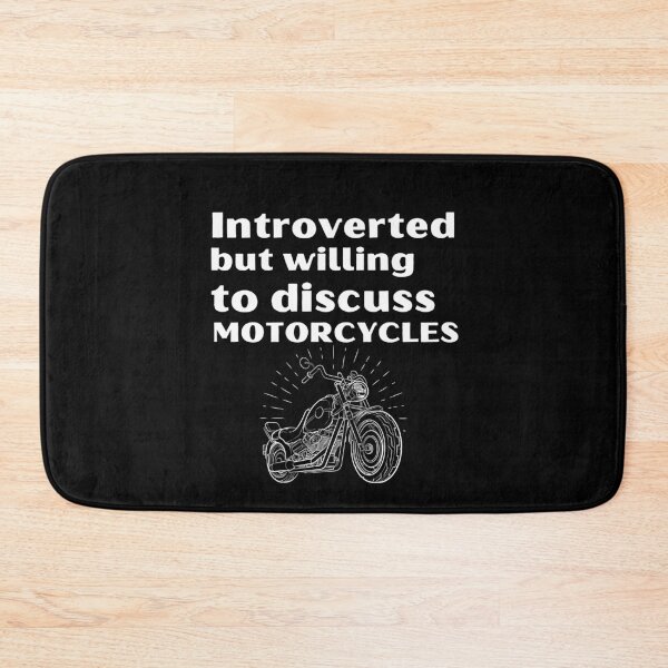 Item preview, Introverted But Willing To Discuss Motorcycles Funny Introvert Tshirt designed and sold by OldSkullDesigns.
