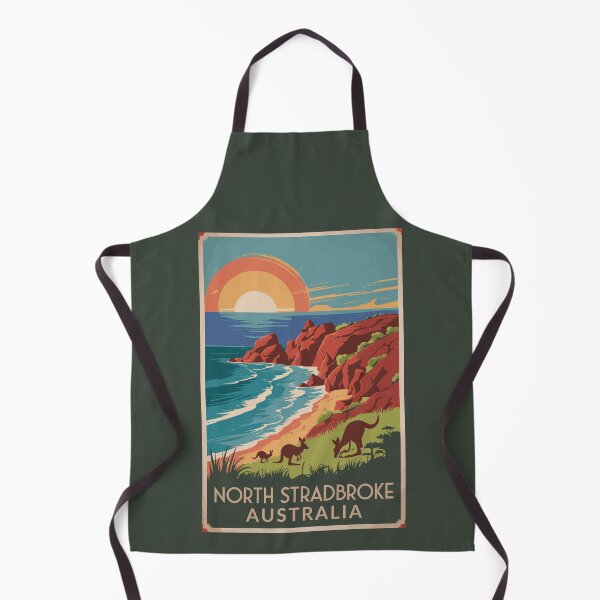 Item preview, North Stradbroke Island Kangaroos Illustration Travel Art Vintage designed and sold by KrisSidDesigns.