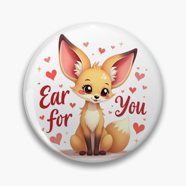 Item preview, Cute Valentine Fox - Ear for You designed and sold by Bulwshop.