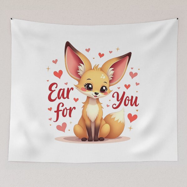 Item preview, Cute Valentine Fox - Ear for You designed and sold by Bulwshop.