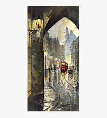 Prague Mostecka street Old Tram Photographic Print