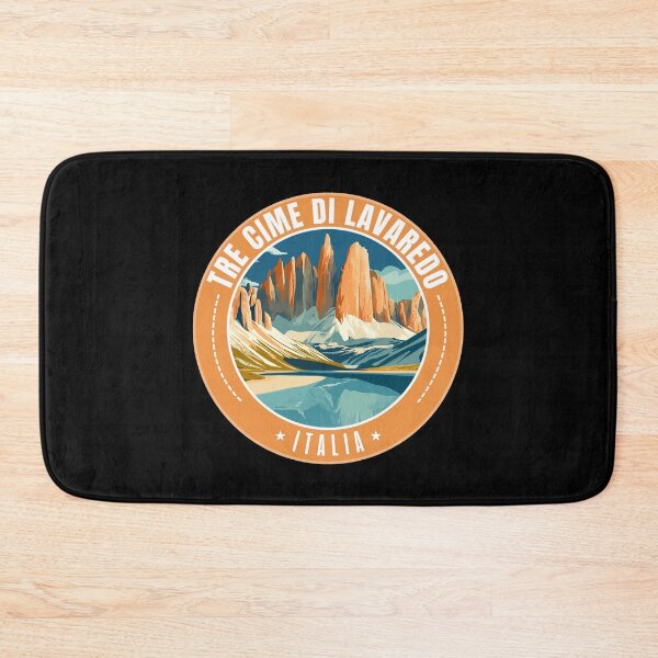 Item preview, Tre Cime di Lavaredo in Dolomiti di Sesto Italy Retro Travel Art Emblem designed and sold by MaateoDesign.