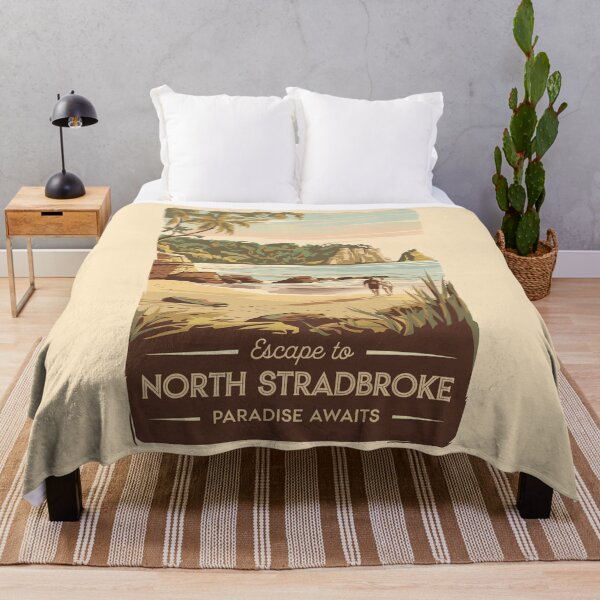 Item preview, North Stradbroke Island Australia Illustration Travel Art Vintage designed and sold by KrisSidDesigns.