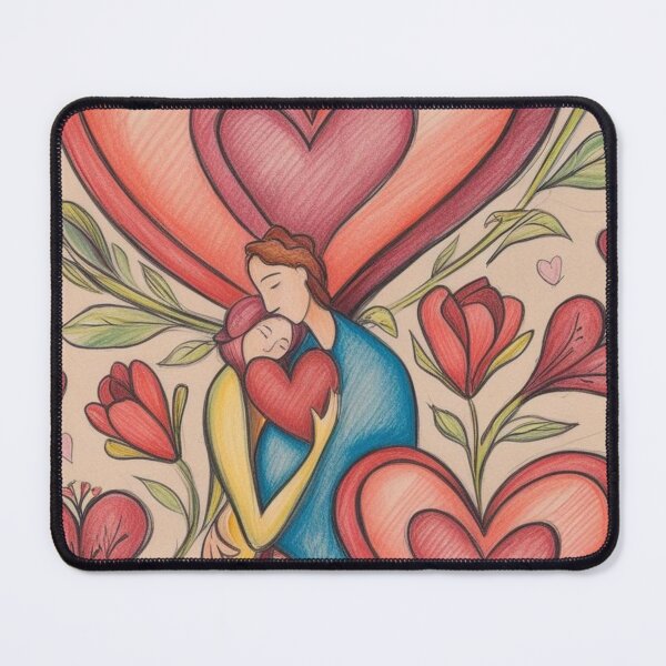Item preview, Valentine's Day 33 - drawing style, couple embraced  designed and sold by AlinaSCorner.