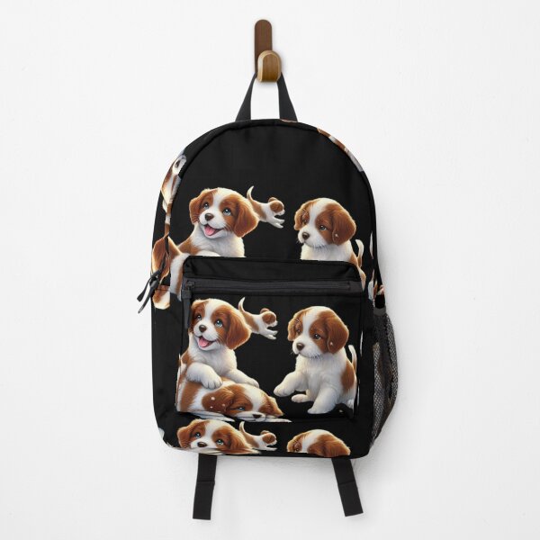 Item preview, Realistic puppy brittany dogs at play designed and sold by DamioPolArt.