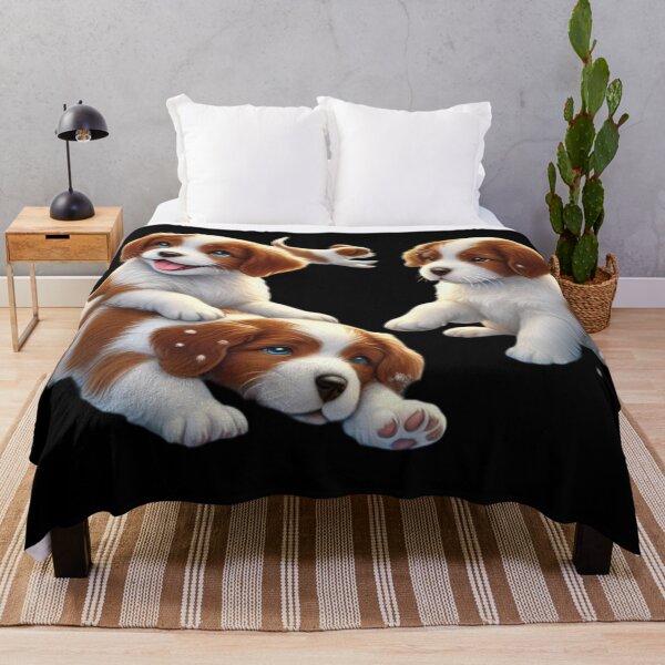 Item preview, Realistic puppy brittany dogs at play designed and sold by DamioPolArt.
