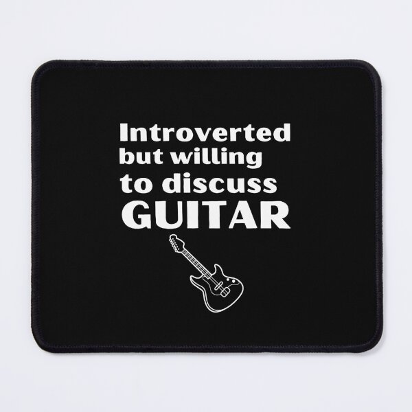 Item preview, Introverted But Willing To Discuss Guitar Funny Introvert Tshirt designed and sold by OldSkullDesigns.