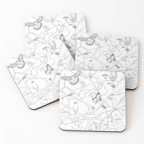 Item preview, Native Texas Birds in a sugarberry tree designed and sold by Artbybluedaisy.