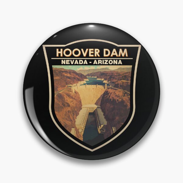 Item preview, Hoover Dam Travel Art Badge designed and sold by KrisSidDesigns.