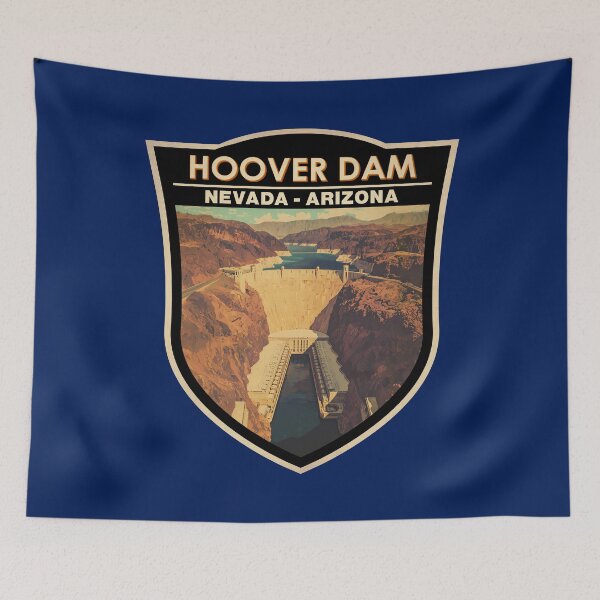 Item preview, Hoover Dam Travel Art Badge designed and sold by KrisSidDesigns.