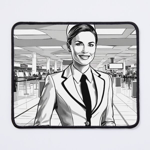 Item preview, Female Cabin Crew at the airport designed and sold by EMaviation_.