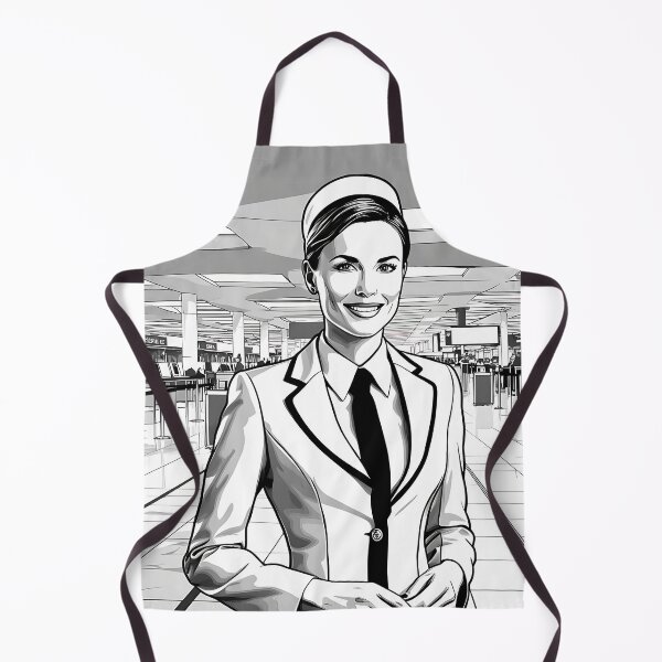 Item preview, Female Cabin Crew at the airport designed and sold by EMaviation_.