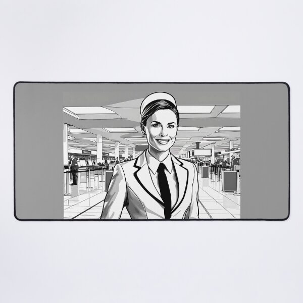 Item preview, Female Cabin Crew at the airport designed and sold by EMairplanes.