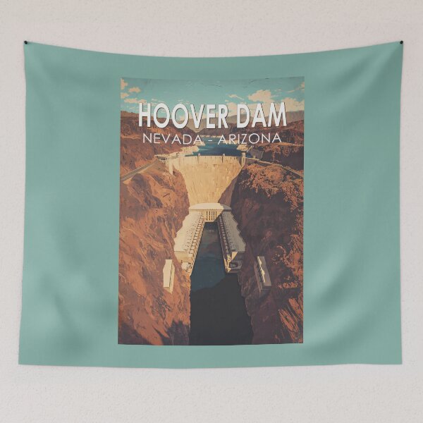 Item preview, Hoover Dam Travel Art Vintage designed and sold by KrisSidDesigns.