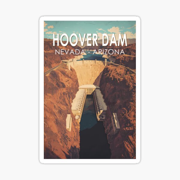 Item preview, Hoover Dam Travel Art Vintage designed and sold by KrisSidDesigns.