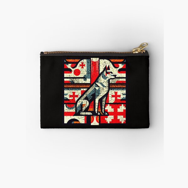 Item preview, Georgian national flag and eurasian wolf designed and sold by Kaigorshirts.