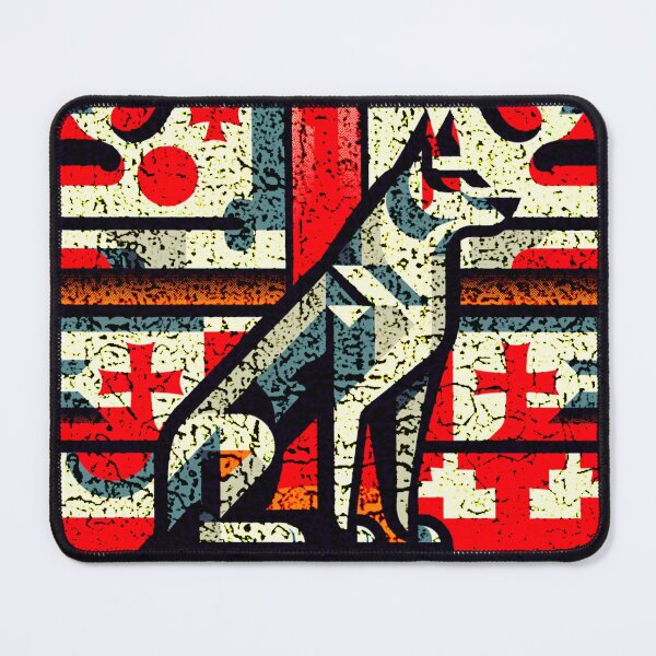 Item preview, Georgian national flag and eurasian wolf designed and sold by Kaigorshirts.