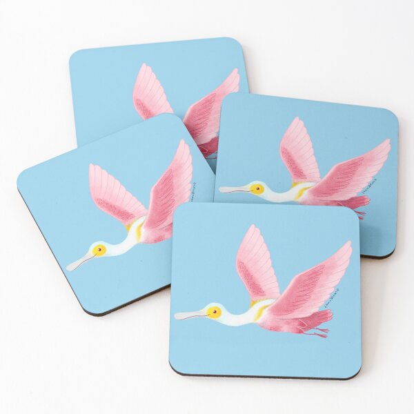 Item preview, Roseate Spoonbill flying designed and sold by julianamotzko.