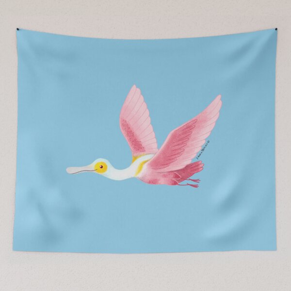 Item preview, Roseate Spoonbill flying designed and sold by julianamotzko.