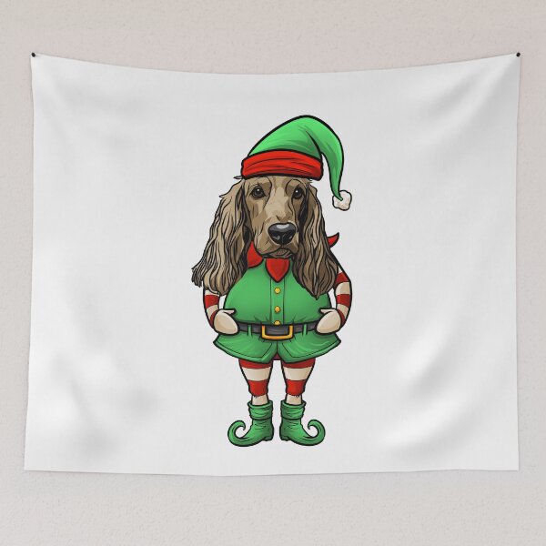 Artikelvorschau, Lustiger Weihnachtself Afghanischer Windhund entworfen und verkauft von whyitsme.