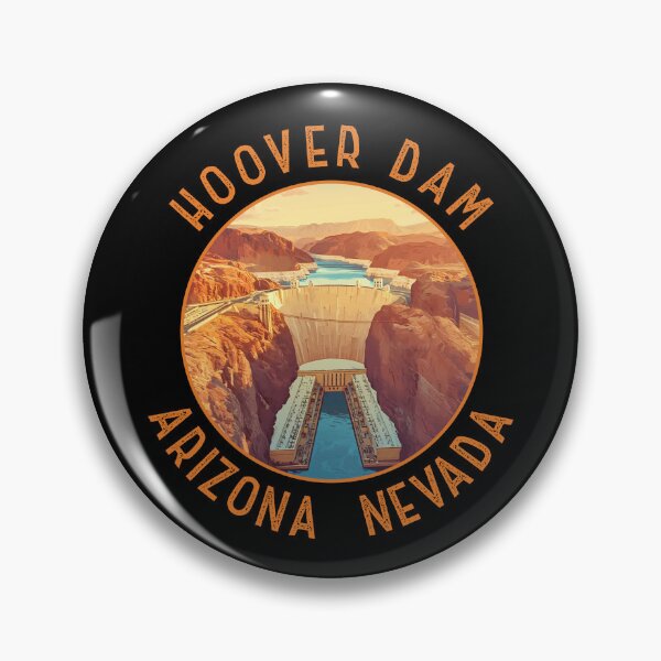 Item preview, Hoover Dam Retro Distressed Circle designed and sold by KrisSidDesigns.