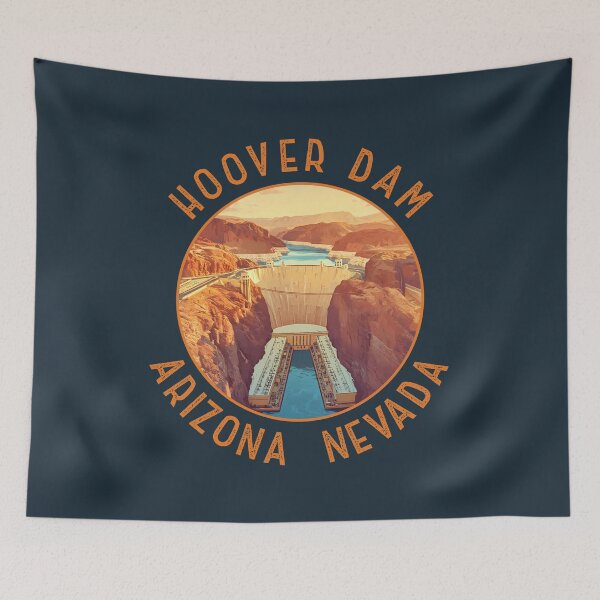 Item preview, Hoover Dam Retro Distressed Circle designed and sold by KrisSidDesigns.