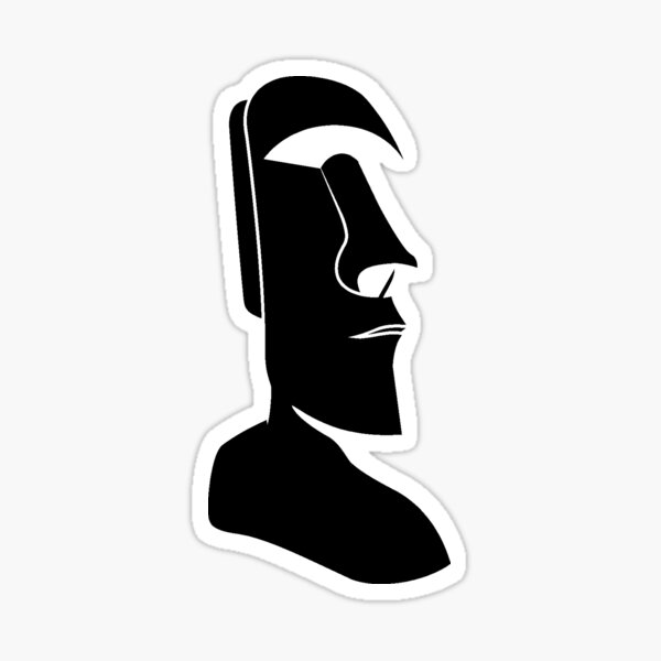 Moai Easter Island Head Statue Emoji Meme Sticker for Sale by CoryHarts