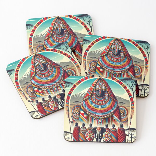 Item preview, Maasai Tribe Artwork – Vibrant African Culture and Heritage Design designed and sold by RelaxMusic.