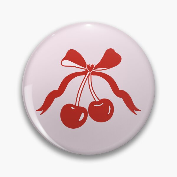 Item preview, Red cherries with bow. Heart bow. designed and sold by CoCoArt-Ua.