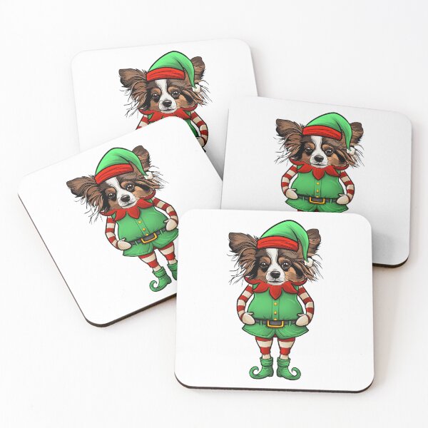 Item preview, Funny Christmas Elf Papillon Dog designed and sold by whyitsme.