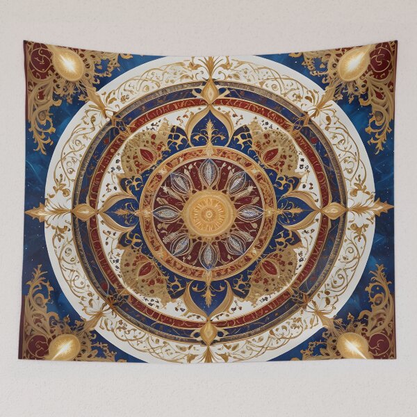 Item preview, Cosmic Mandala with Golden Details and Ornamental Style designed and sold by MandalasShops.