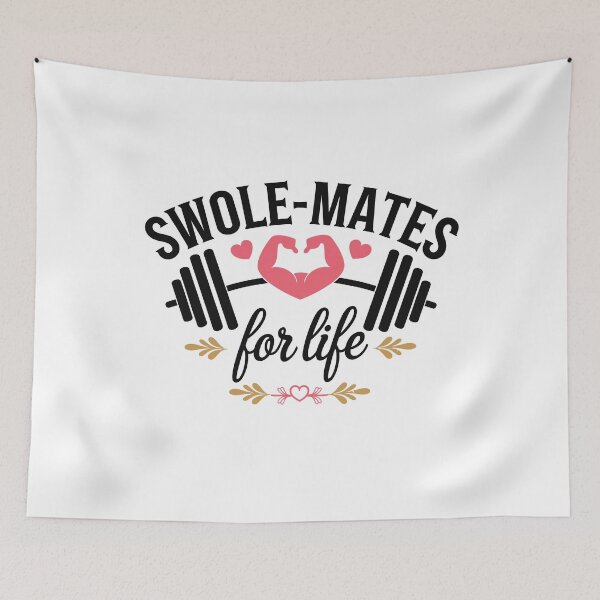 Item preview, Swole-Mates for Life Funny Gym Couple Valentine's Day designed and sold by tmerchtrends.