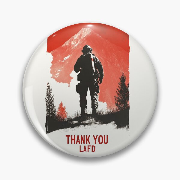 Item preview, Thank You LAFD - Heroes of the Mountains designed and sold by Retro Travel Design.