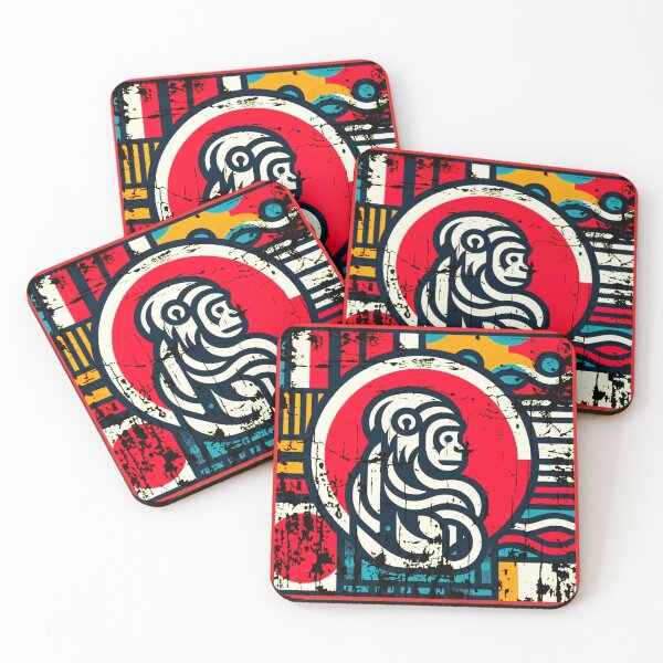 Item preview, Japanese flag and a snow macaque designed and sold by Kaigorshirts.