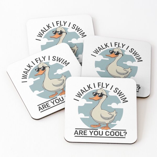 Item preview, Cool Duck Illustration: I Walk, I Fly, I Swim designed and sold by love3617.