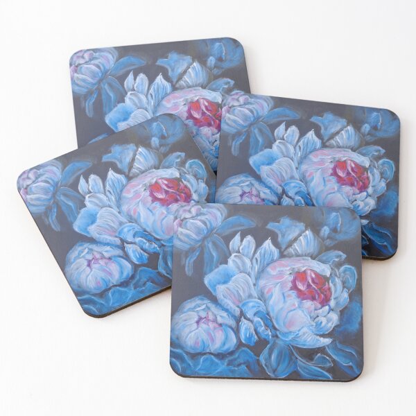 Item preview, Blue and White Fluffy Peony Petals designed and sold by jennyleeandjim.