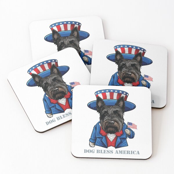 Item preview, Funny 4th of July Scottish Terrier Dog Bless America designed and sold by whyitsme.