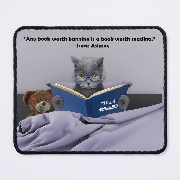 Item preview, “Any book worth banning is a book worth reading.”  ― Isaac Asimov designed and sold by OHKUBOStyle.
