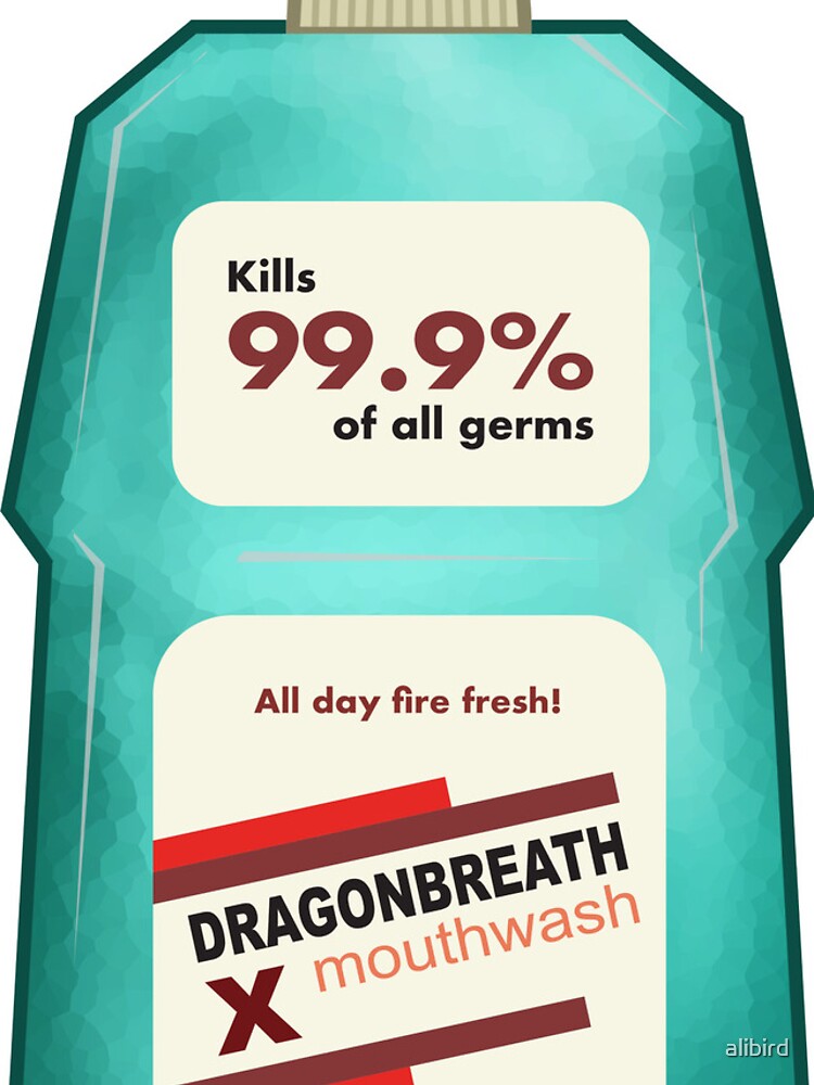 A bottle of Dragonbreath mouthwashing - mouthwashing iPhone Case