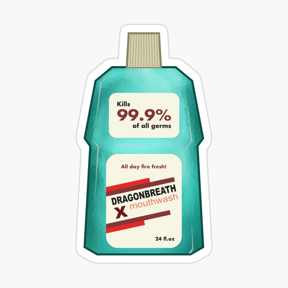 A bottle of Dragonbreath mouthwashing - mouthwashing iPhone Case