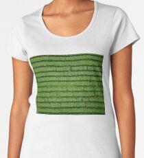 A drone shot of rows of tea plantation in the Northern Thailand Women's Premium T-Shirt