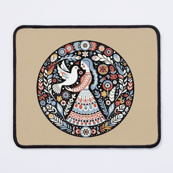 Item preview, Scandinavian Folk Art Dove designed and sold by Myra365Art.