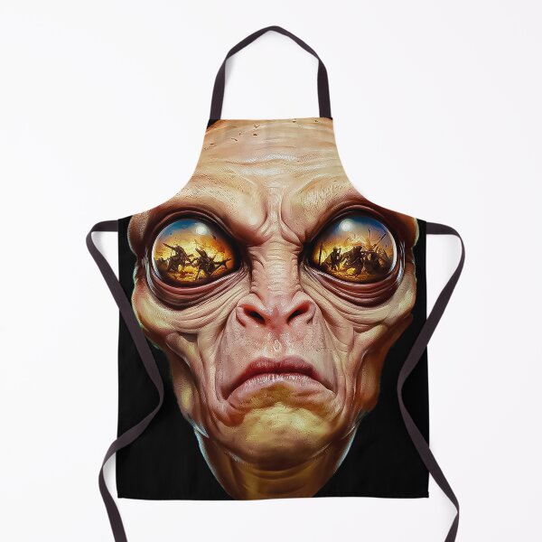 Item preview, UFO Lovers Alien with Reflective Battle Eyes Sci-Fi designed and sold by Amanda's Factory.