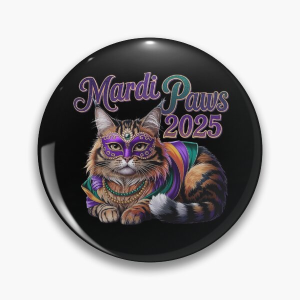 Item preview, Mardi Gras Cat 2025 - Festive Carnival Design designed and sold by love3617.