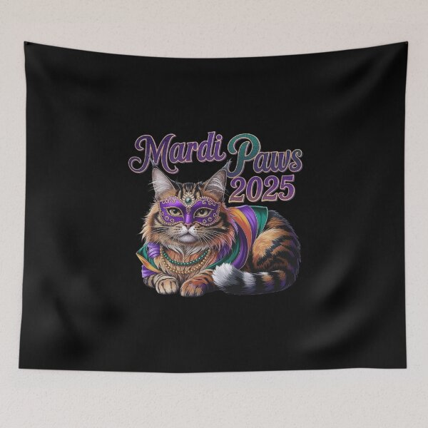Item preview, Mardi Gras Cat 2025 - Festive Carnival Design designed and sold by love3617.