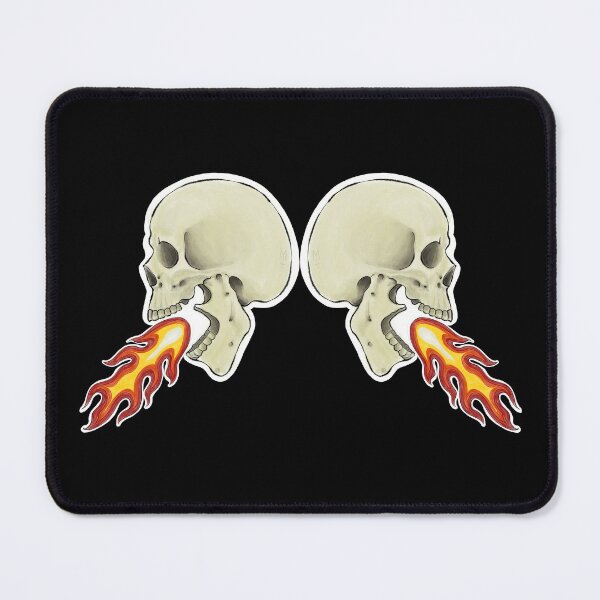 Item preview, Fire breathing skulls designed and sold by MetalTea.