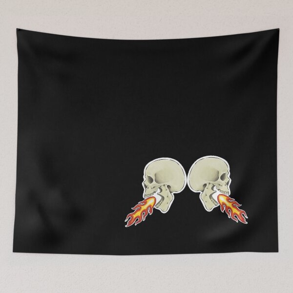 Item preview, Fire breathing skulls designed and sold by MetalTea.