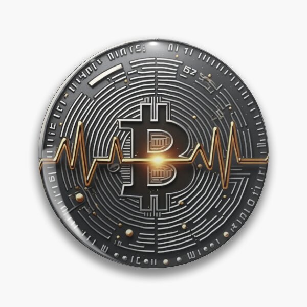 Item preview, Bitcoin Coin with Radio Wave Lines Tee designed and sold by TrendVoyager.